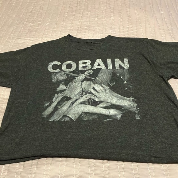 Curt Cobain Crop Tee Shirt - Picture 1 of 4